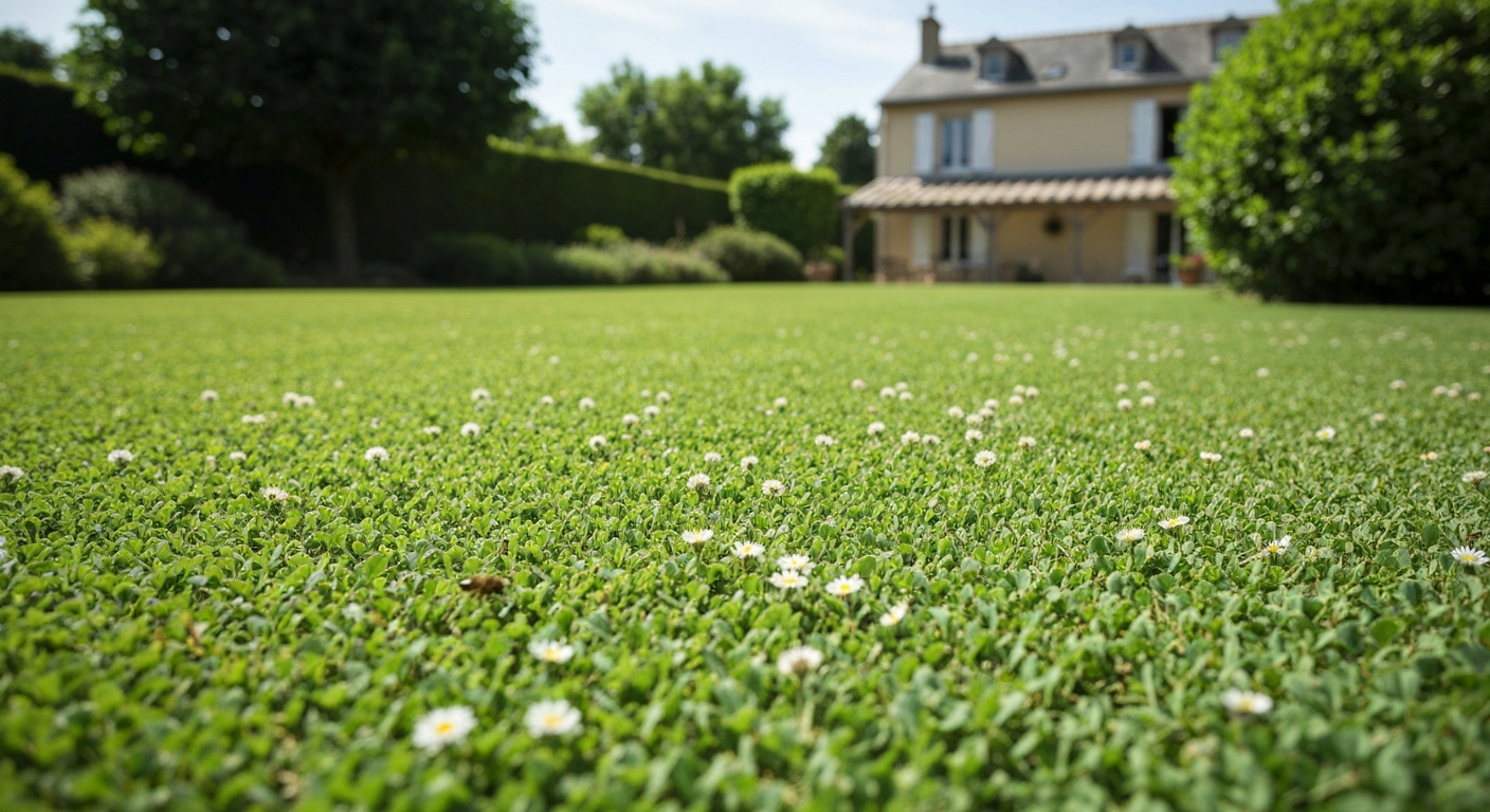 Gazon microclover : guide pratique complet pour pelouses en France