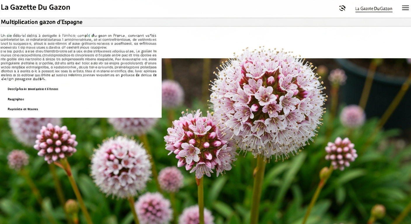 Coussinet d'Armeria maritima (gazon d'Espagne) en fleurs, pompons roses et blancs sur roche ensoleillée.